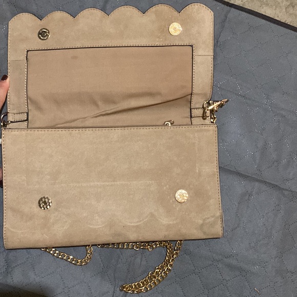 Suede Nude Aldo Clutch/Shoulder Bag - Picture 2 of 5